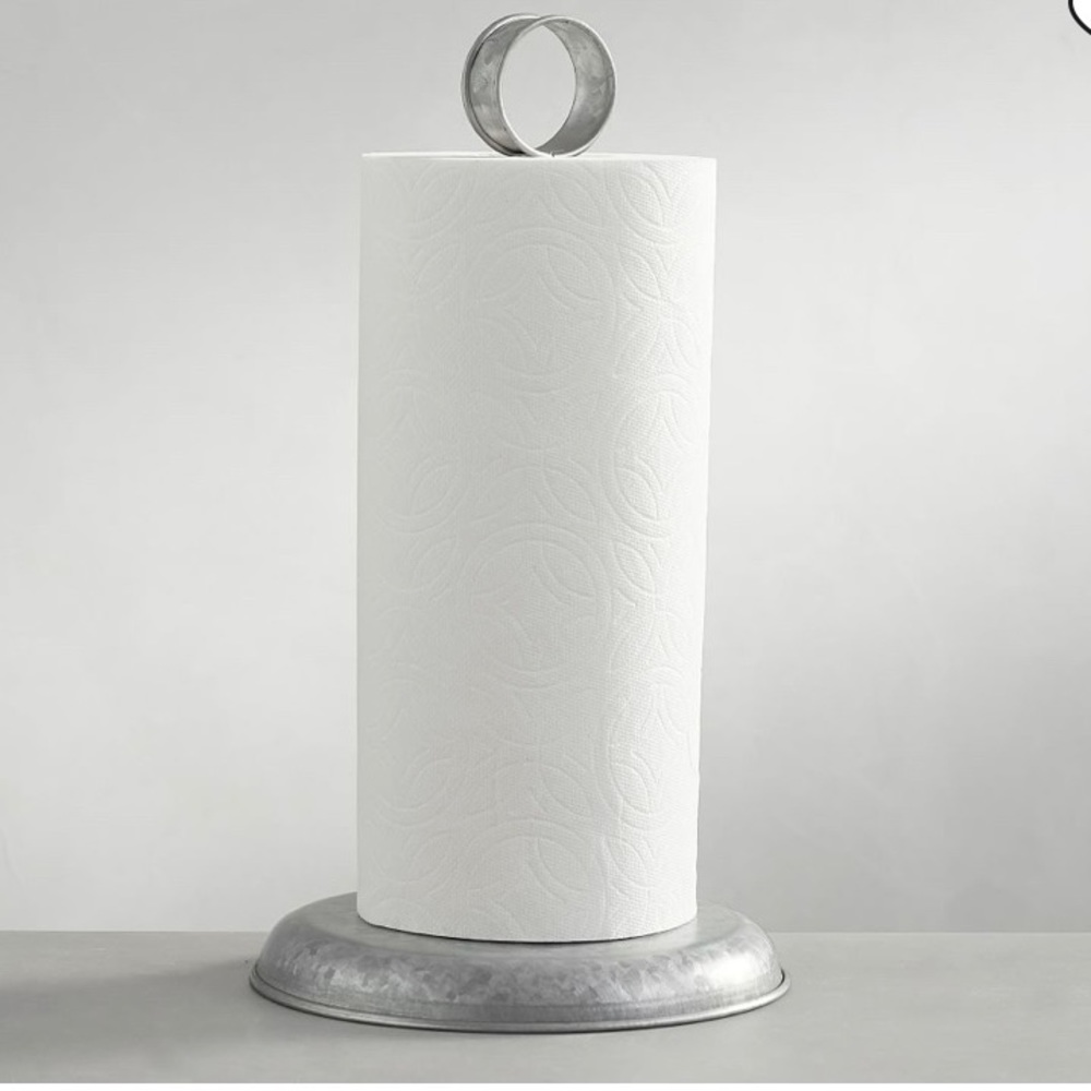 Pottery Barn Galvanized Paper Towel Holder